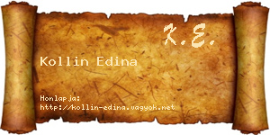 Kollin Edina névjegykártya