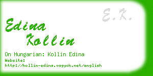 edina kollin business card